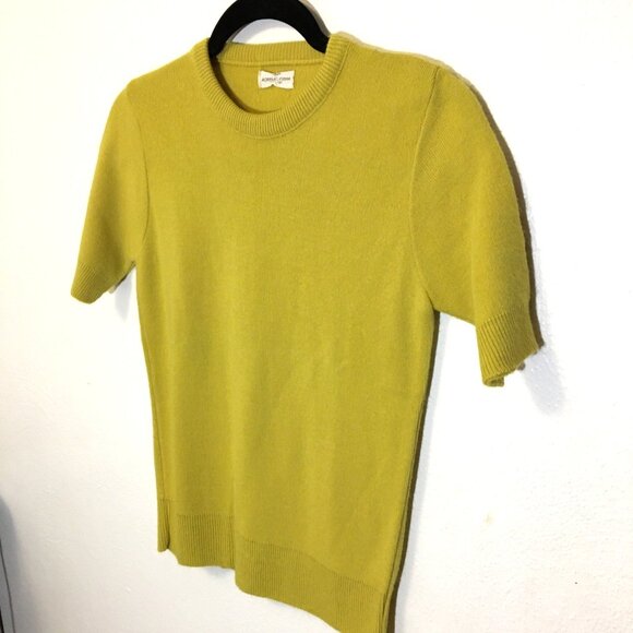 Vintage 50s Mustard Yellow Sweater MCM Mod Pin Up Rockabilly Boho Retro (t5) - Picture 8 of 12